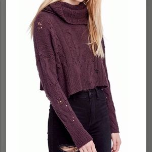Free people Shades of Dawn Cropped Sweater